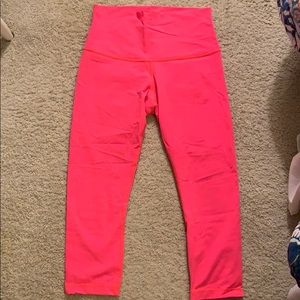 Electric Pink Lululemon Crops